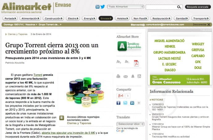 Alimarket | grupo Torrent