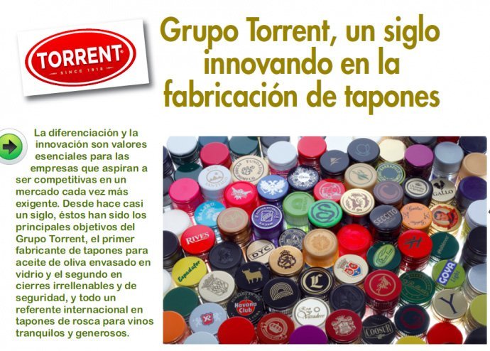 Mercacei: Grupo Torrent, un siglo innovando en la fabricación de tapones | Torrents Closures