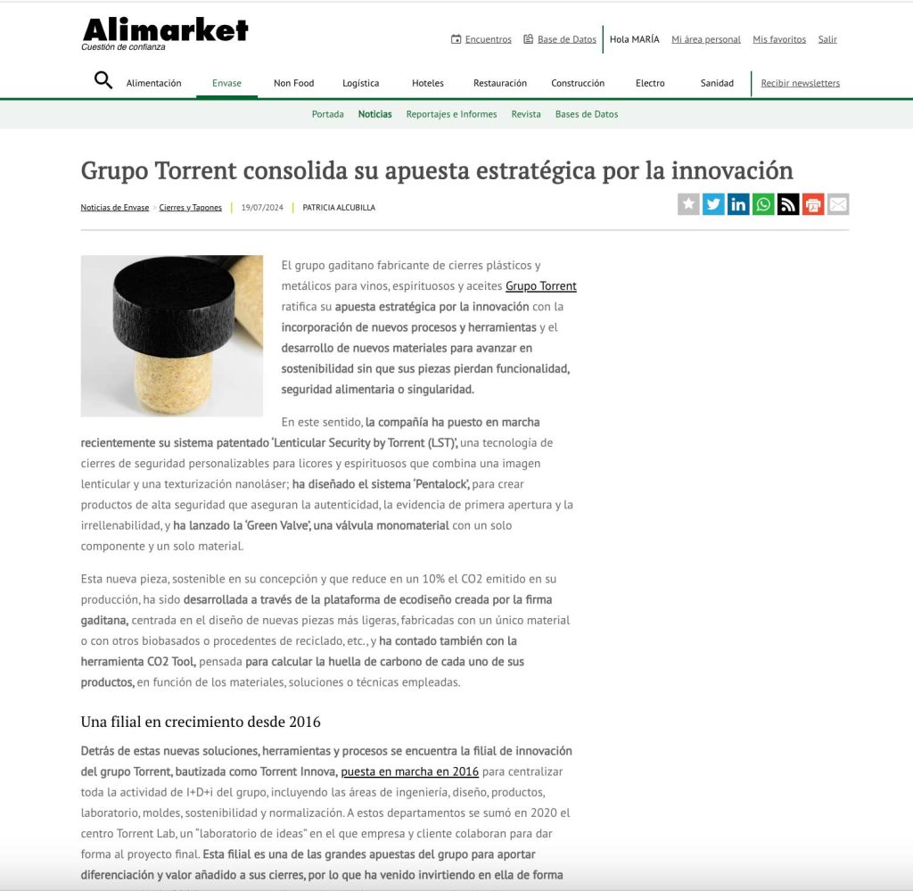 Grupo Torrent refuerza su apuesta por la innovación | Torrent Closures