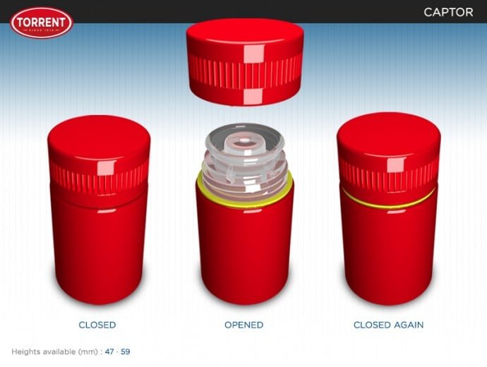 Tapones irrellenables - non refillable closures con cierres "ad hoc" stopper solutions -